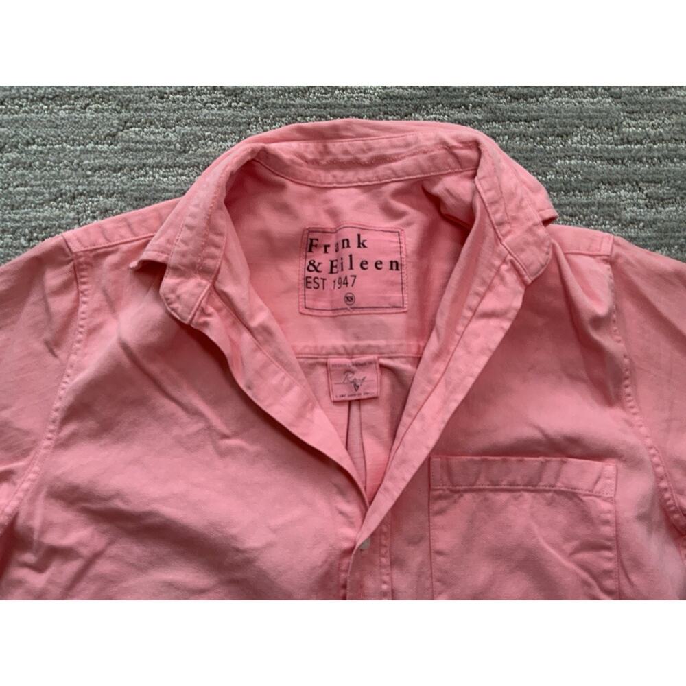 Frank & Eileen Rory Organic Cotton Maxi Shirt Dress Long Sleeve Pink Women's XS - Picture 3 of 8
